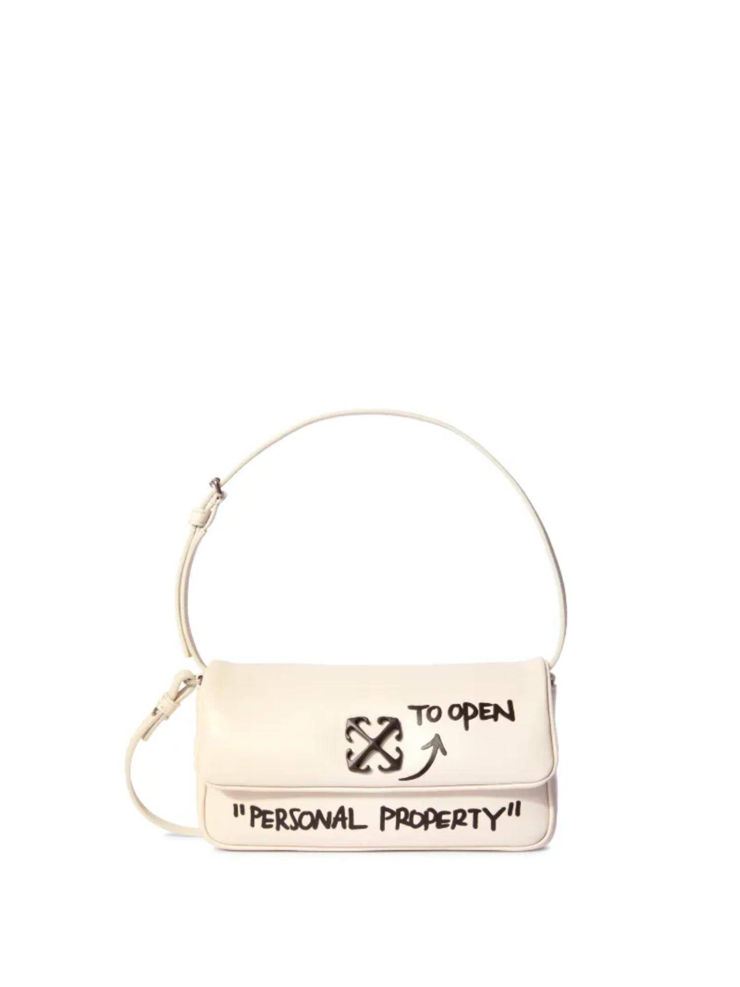 Buy OFF-WHITE Women's Typography Handbag - Dust Beige Online