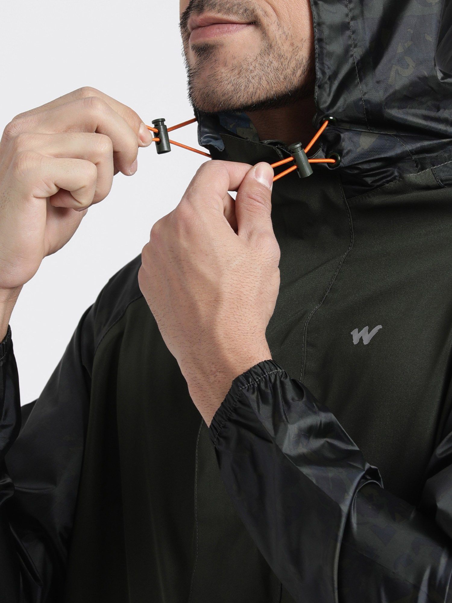 Buy Wildcraft Men Black Polyester Camoflague Rain Coat Online