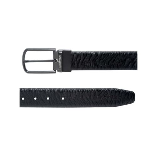 LOUIS STITCH Men Formal Black Genuine Leather Reversible Belt
