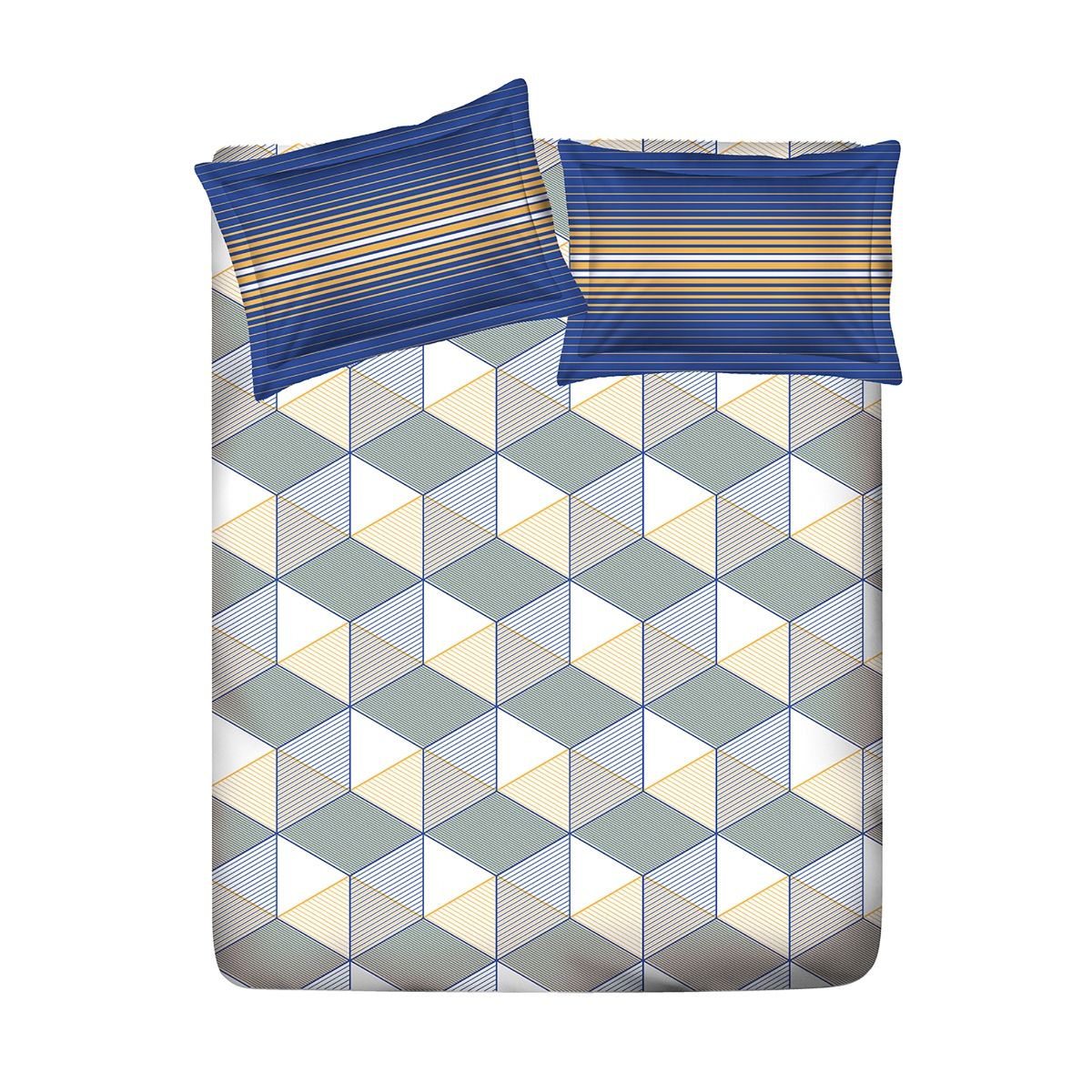 Buy Layers Lombardy 144 TC Double Bedsheet Grey Online