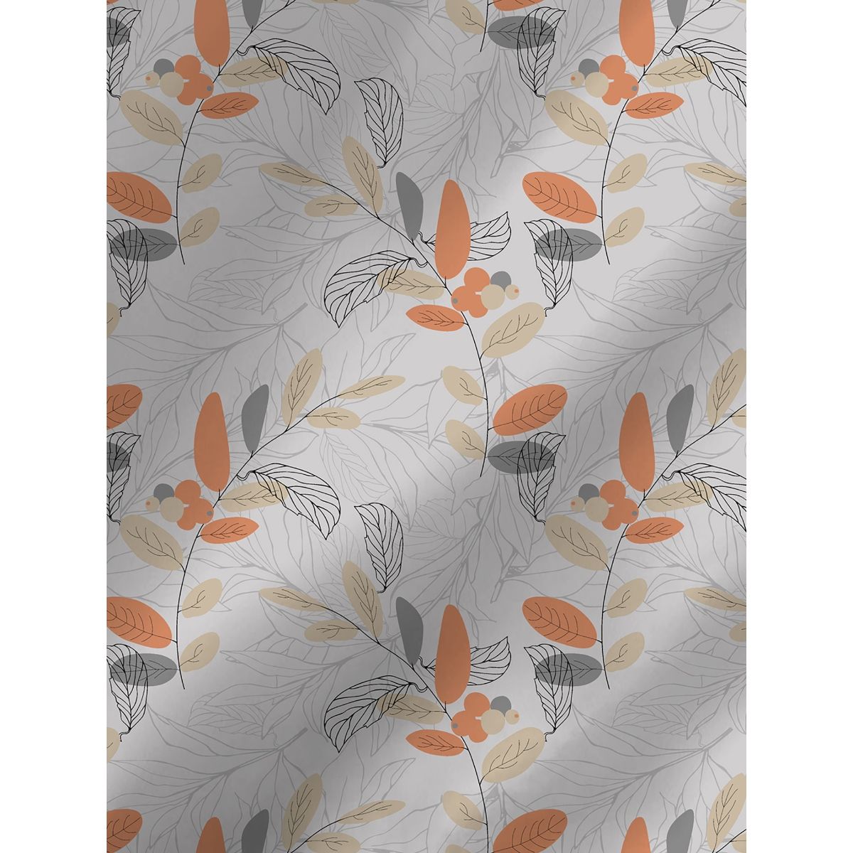 Buy Layers Cotton Plus 124 TC Double Bedsheet Grey Online