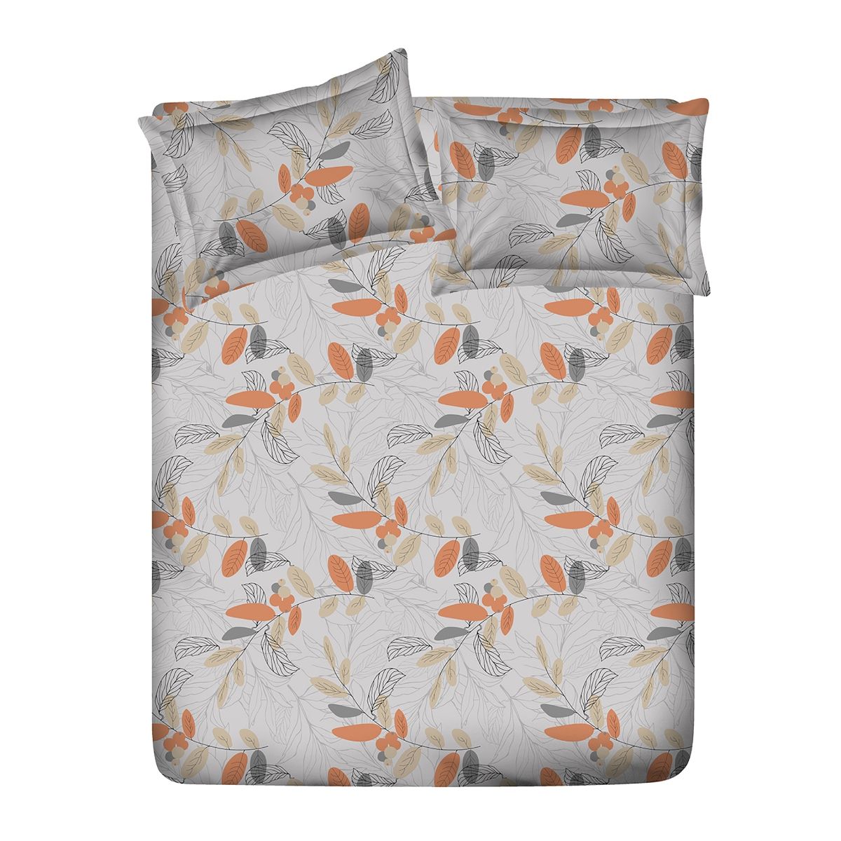 Buy Layers Cotton Plus 124 TC Double Bedsheet Grey Online