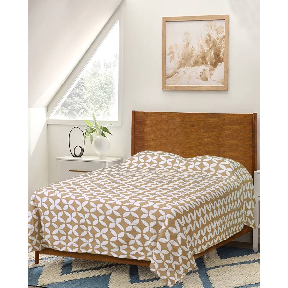 Saral Home Dhadki 2 Layer Fabric Queen Cotton Bedsheet For All Seasons