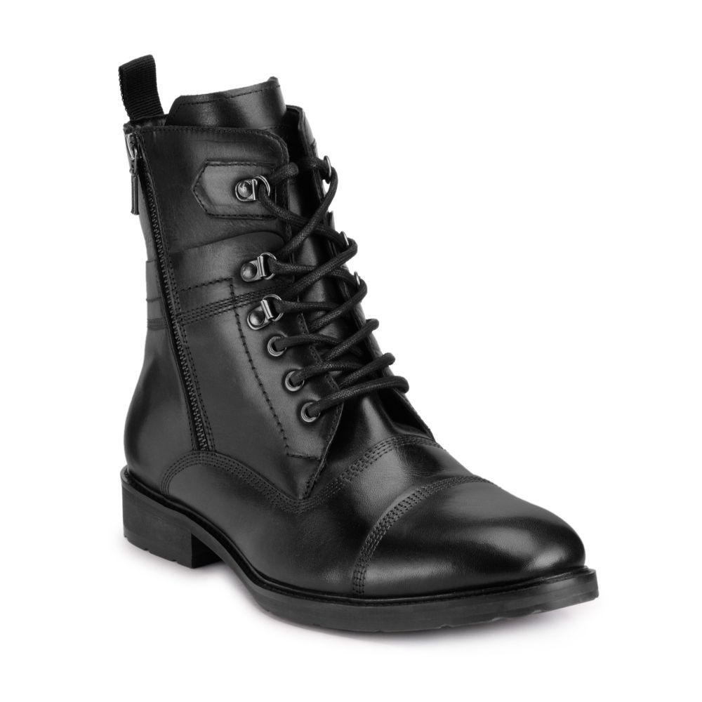 Teakwood Leathers Black Solid Brogues Boots - Euro 42