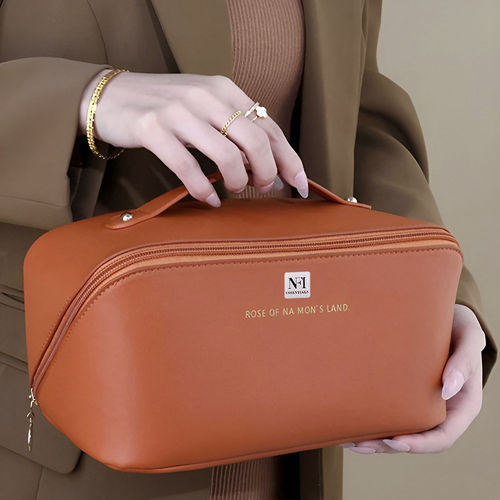 Buy NFI Essentials Travel Organizer Makeup Pouch Brown (L) Online