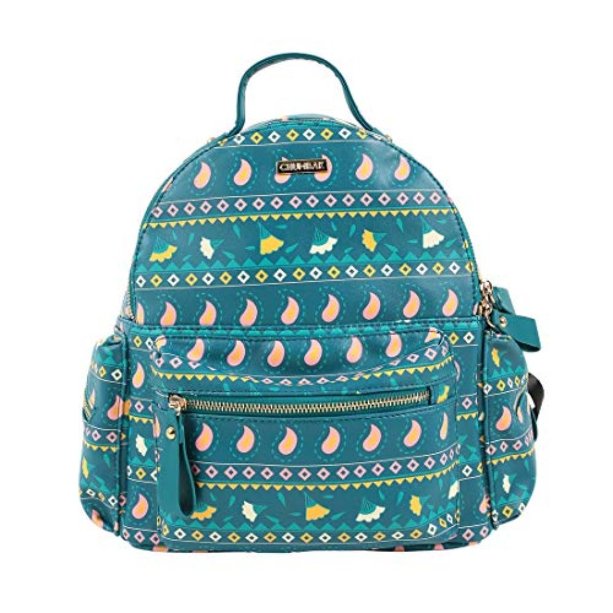 Chumbak Aztec Paisleys Printed Backpack Green Buy Chumbak Aztec