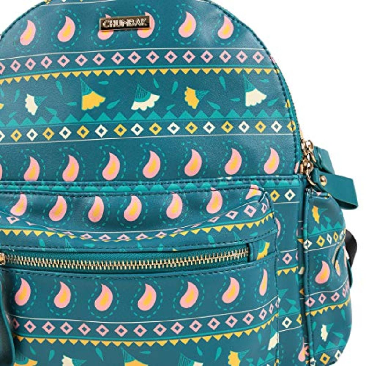 Chumbak Aztec Paisleys Printed Backpack Green Buy Chumbak Aztec