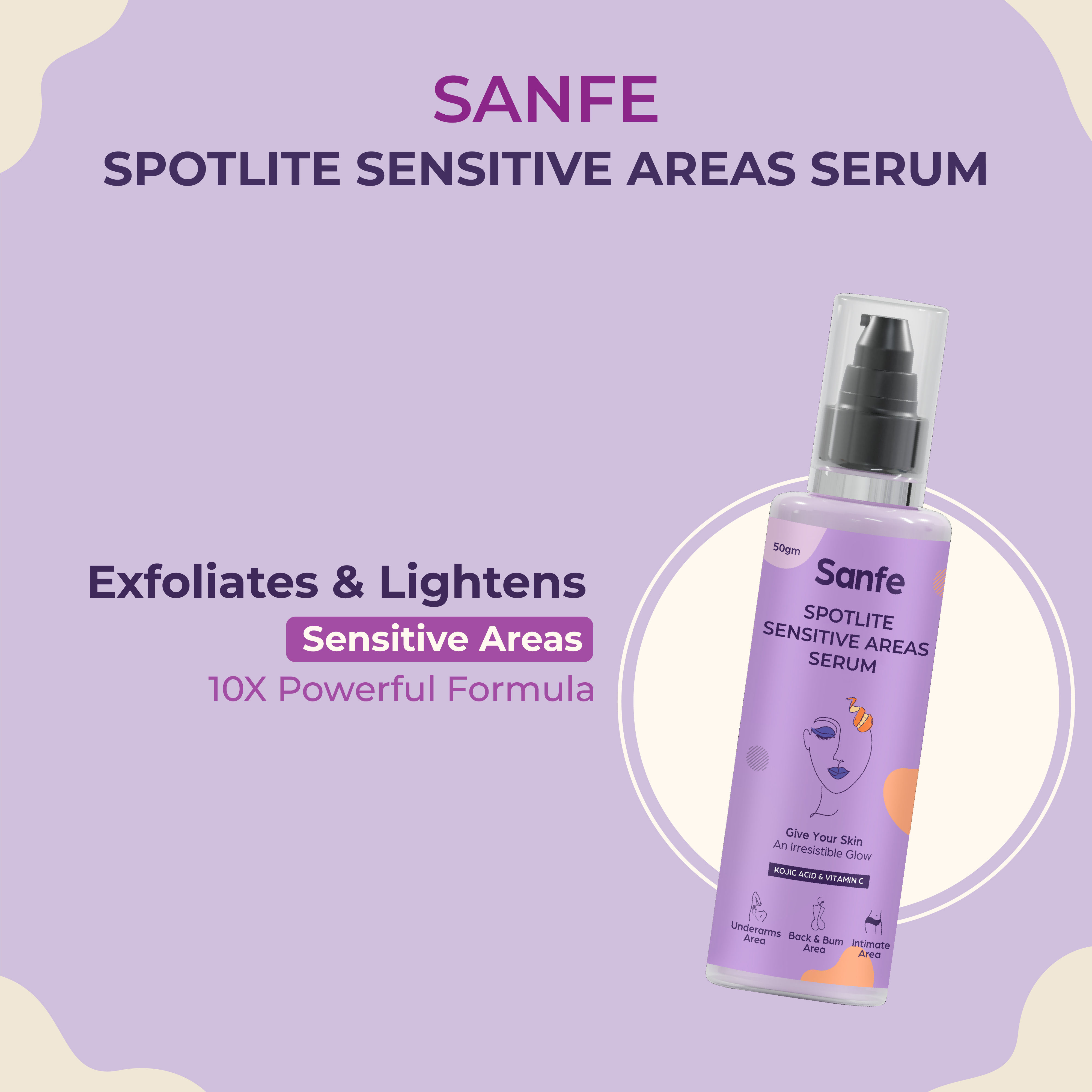 Sanfe Spotlite Sensitive Areas Body Serum For Underarms Vitamin C