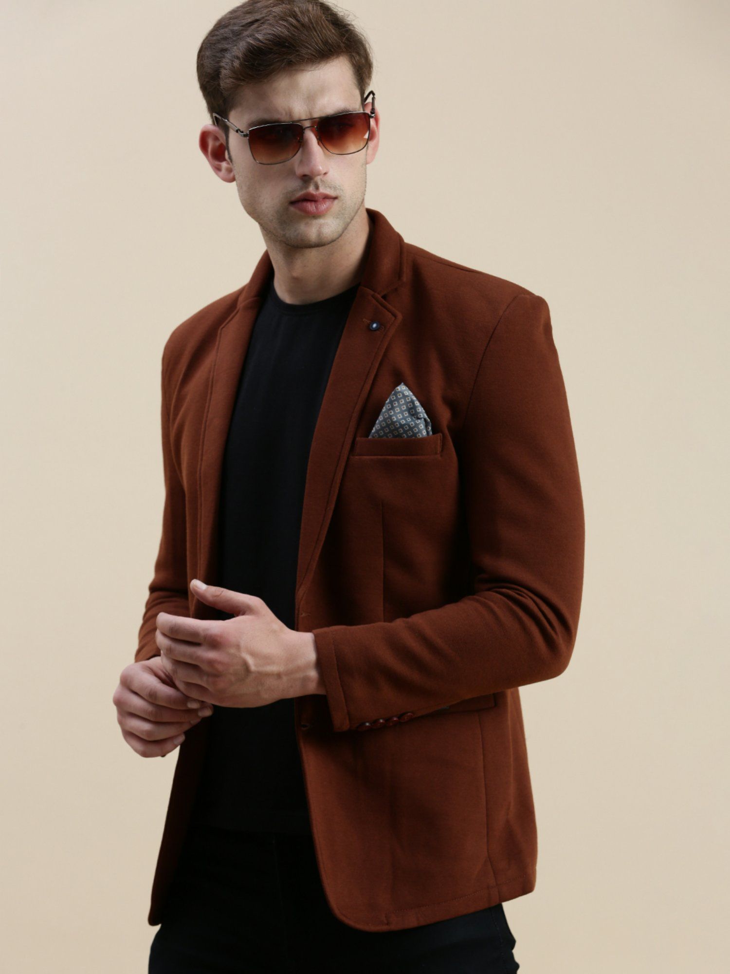 Coffee colour blazer new arrivals