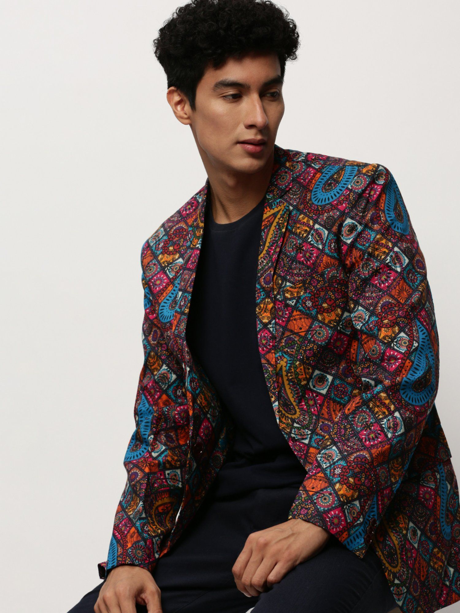 Mens multi color blazer store
