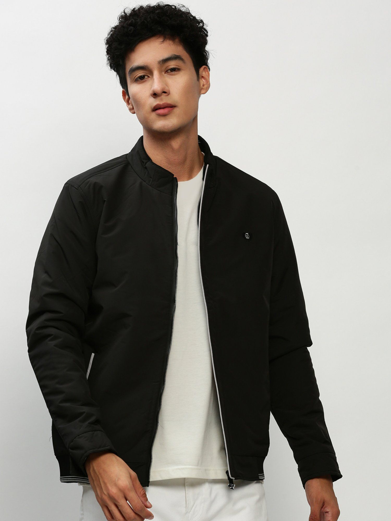 Mock collar jacket online