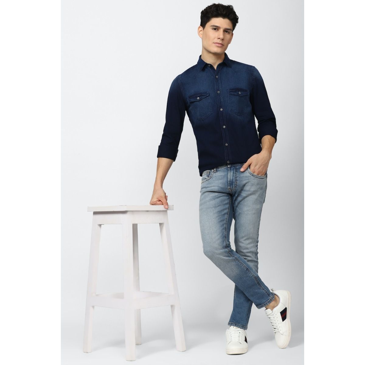 Peter england classic tapered jeans top