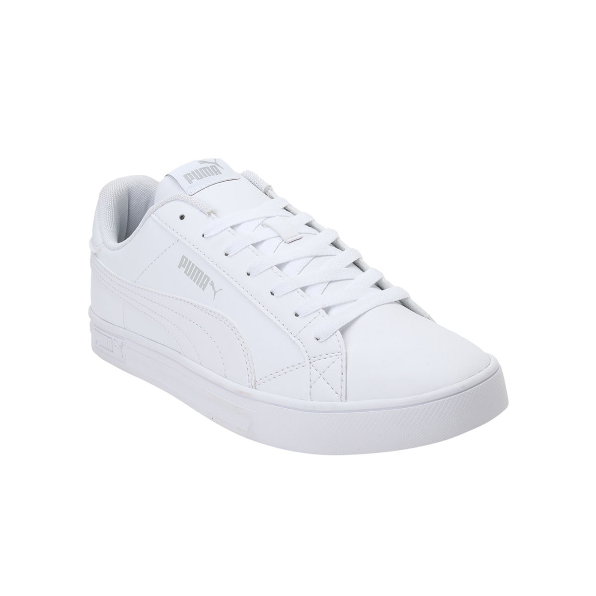 Puma Smash Vulc V3 LO Unisex White Casual Sneakers (UK 3): Buy Puma ...
