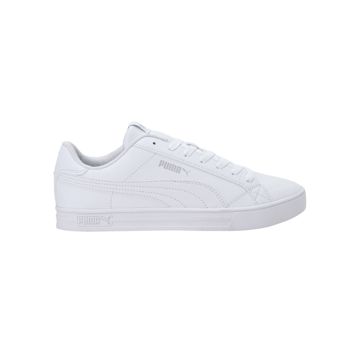 puma smash vulc white sneakers