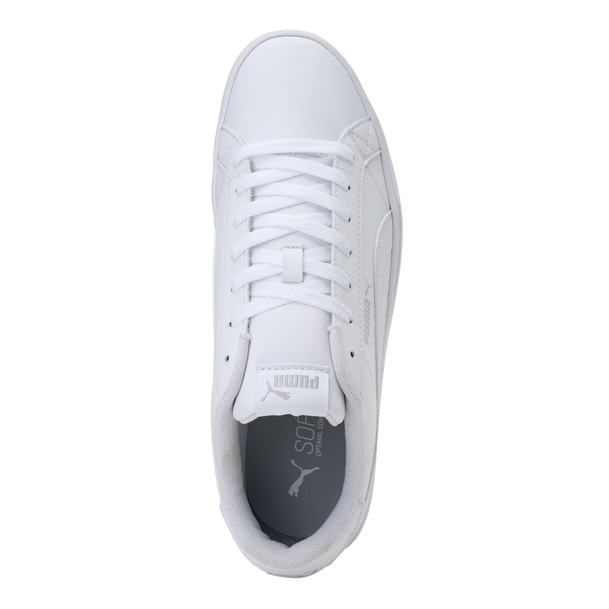 puma smash vulc white sneakers