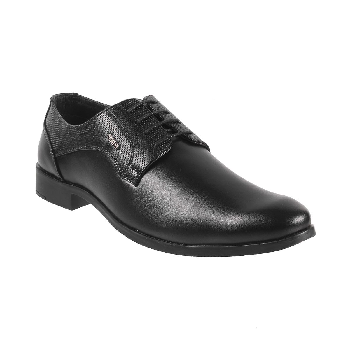 Metro black cheap formal shoes
