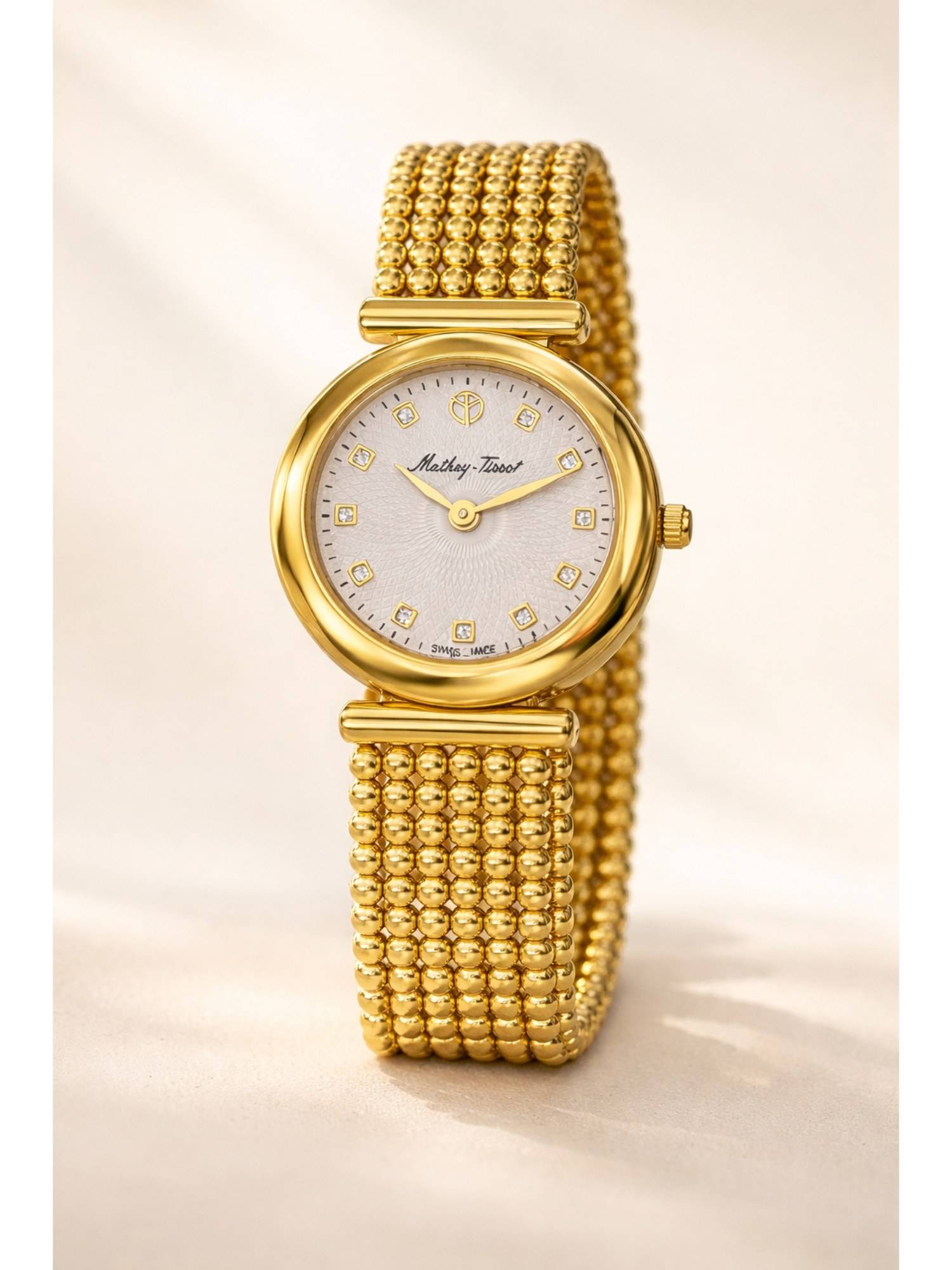 Mathey-Tissot White Stainless Steel Strap Women Watch (D539Pi)