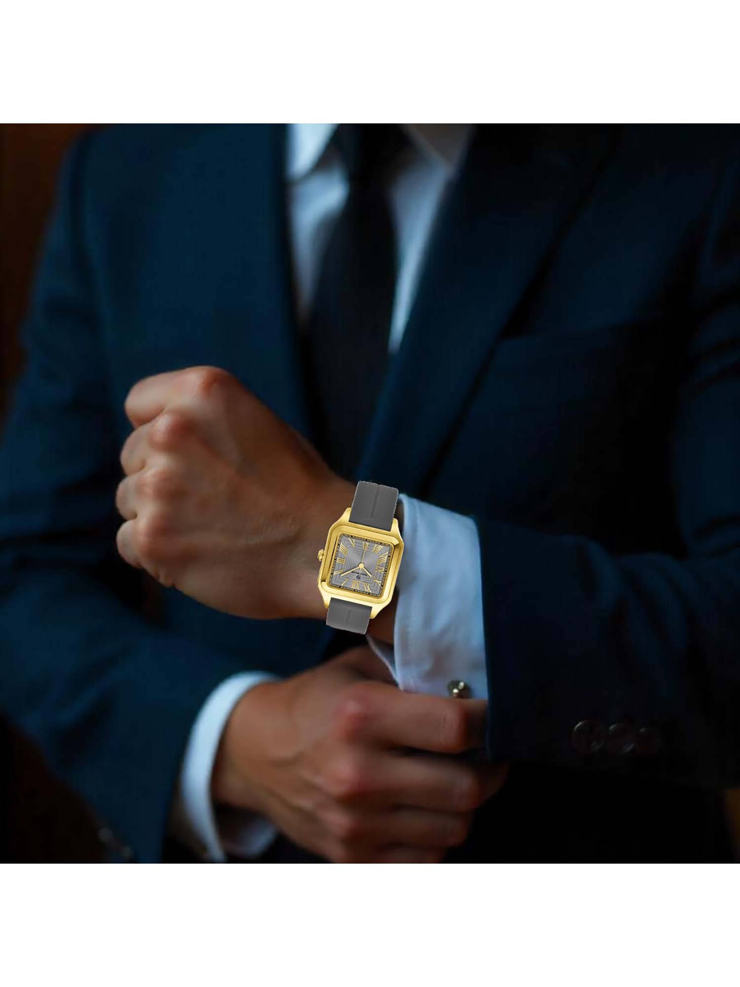 Sansi Mayo Grey Silicone Strap Men Watch (Sm-M-185-Gr-G-Gr)