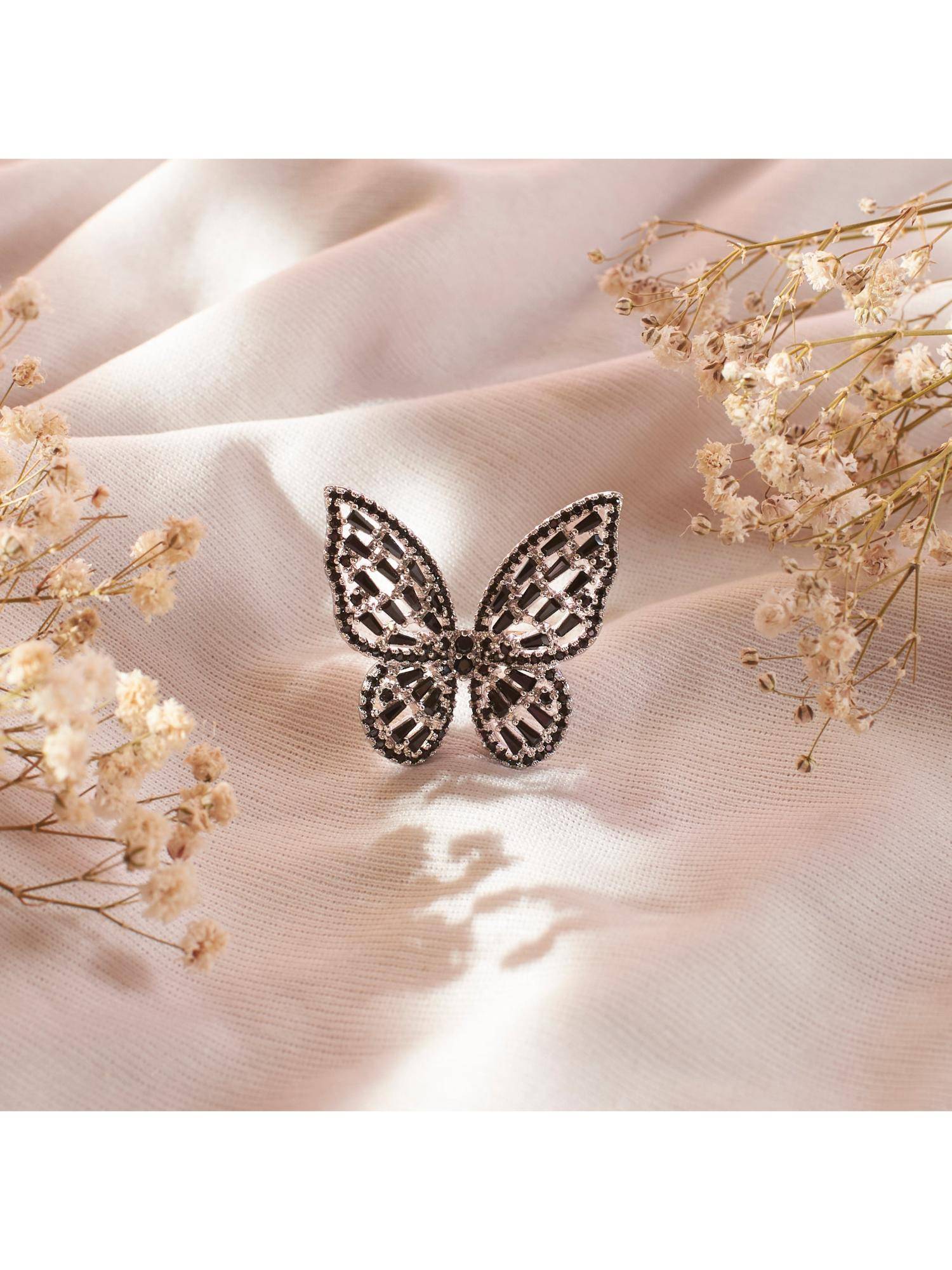 Salty Black Lunar Butterfly Bliss Ring