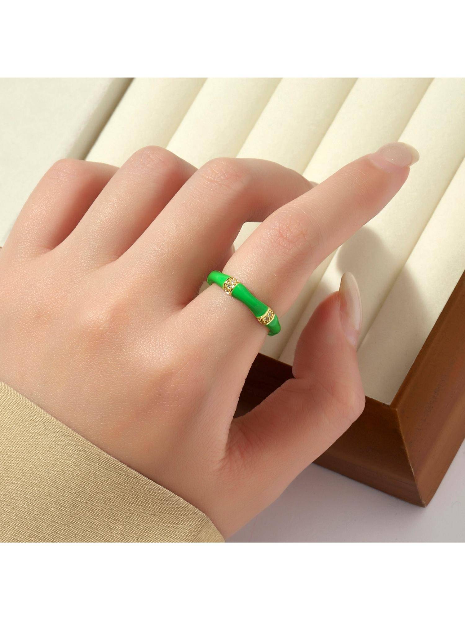 Salty Green Honeyed Love Ring