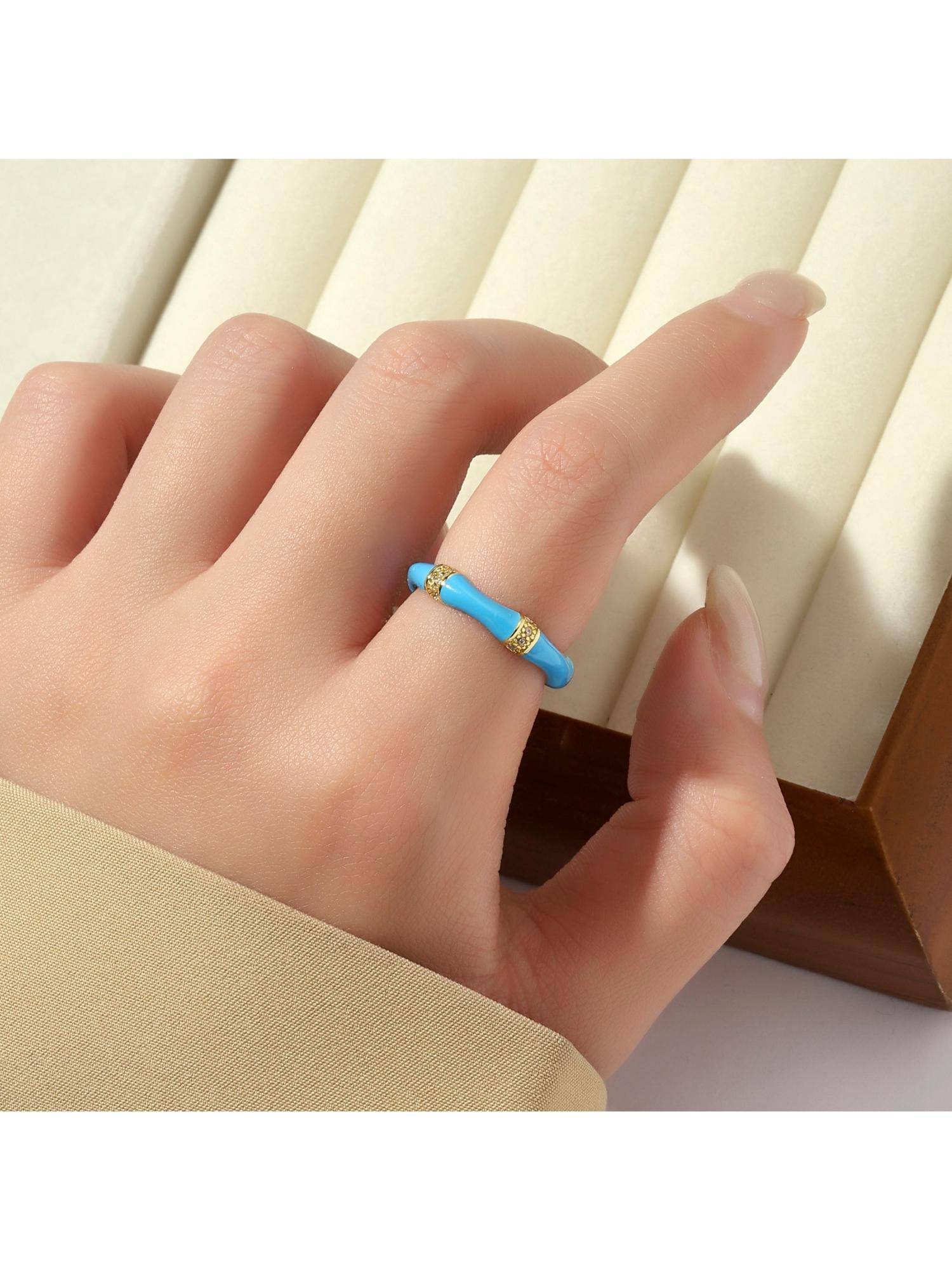 Salty Blue Honeyed Love Ring