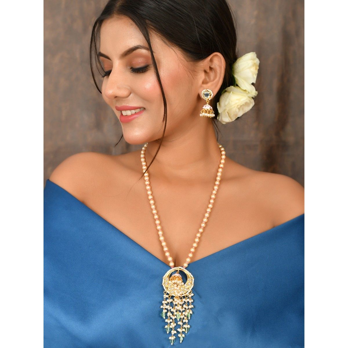 DASTOOR Womens Gold Plated Designer Necklace Set Buy DASTOOR Womens