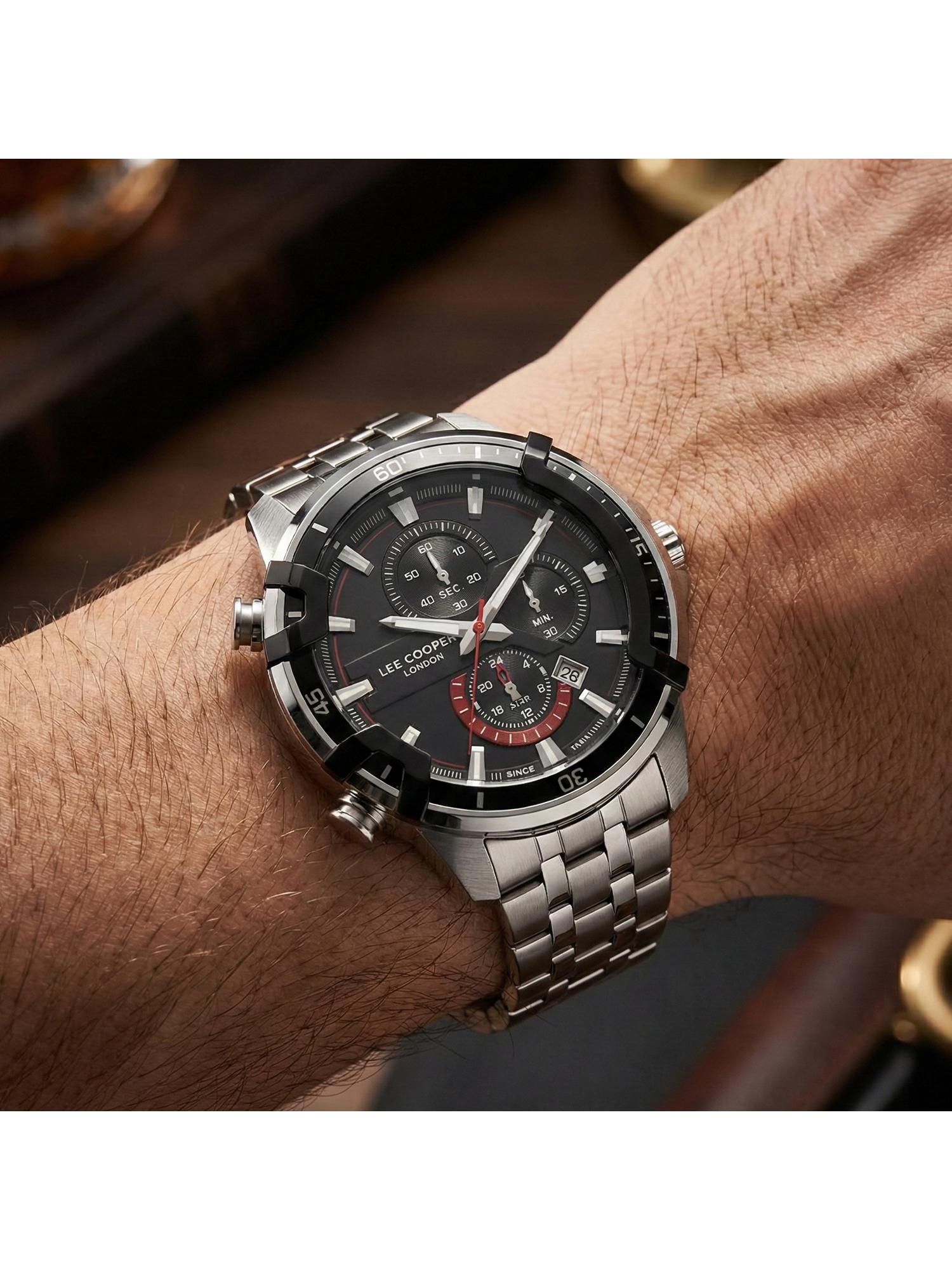 Buy Lee Cooper Men Chronograph Black Round Dial Watch - LC07872