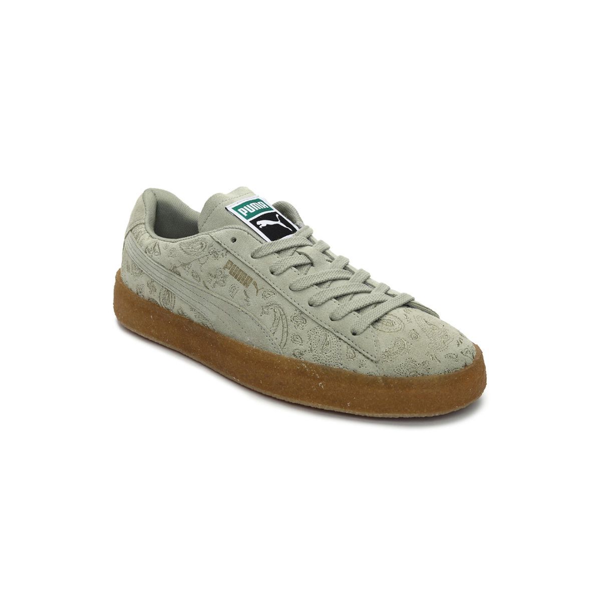 Buy Puma Suede Crepe Embroidery Men Green Sneakers Online