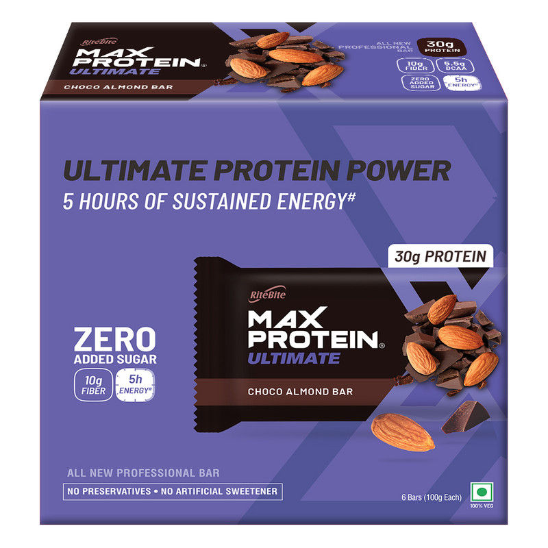 RiteBite Max Protein Ultimate Choco Almond Bars Pack Of 6