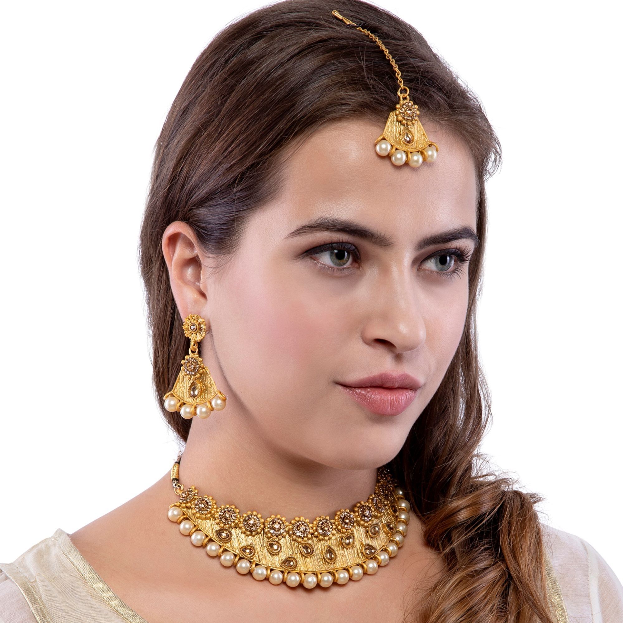 Matte finish discount gold plated jewellery