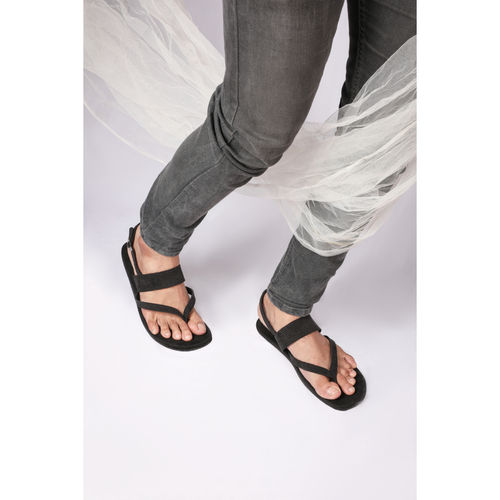 Buy Black Sandals for Men by PAADUKS Online