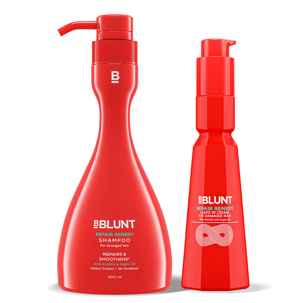 BBLUNT Repair Remedy Shampoo & Leave in Cream for Damaged Hair. No Parabens