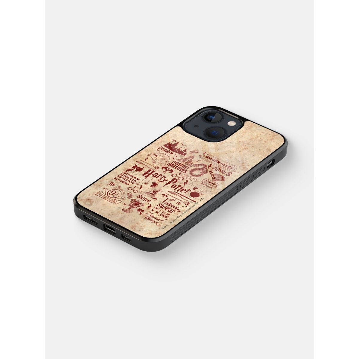 Buy Macmerise Harry Potter Infographic Beige Glass Case iPhone 14