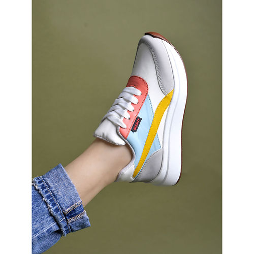 Shoetopia Smart Casual Comfortable Multi-Color Sneakers (EURO 39)