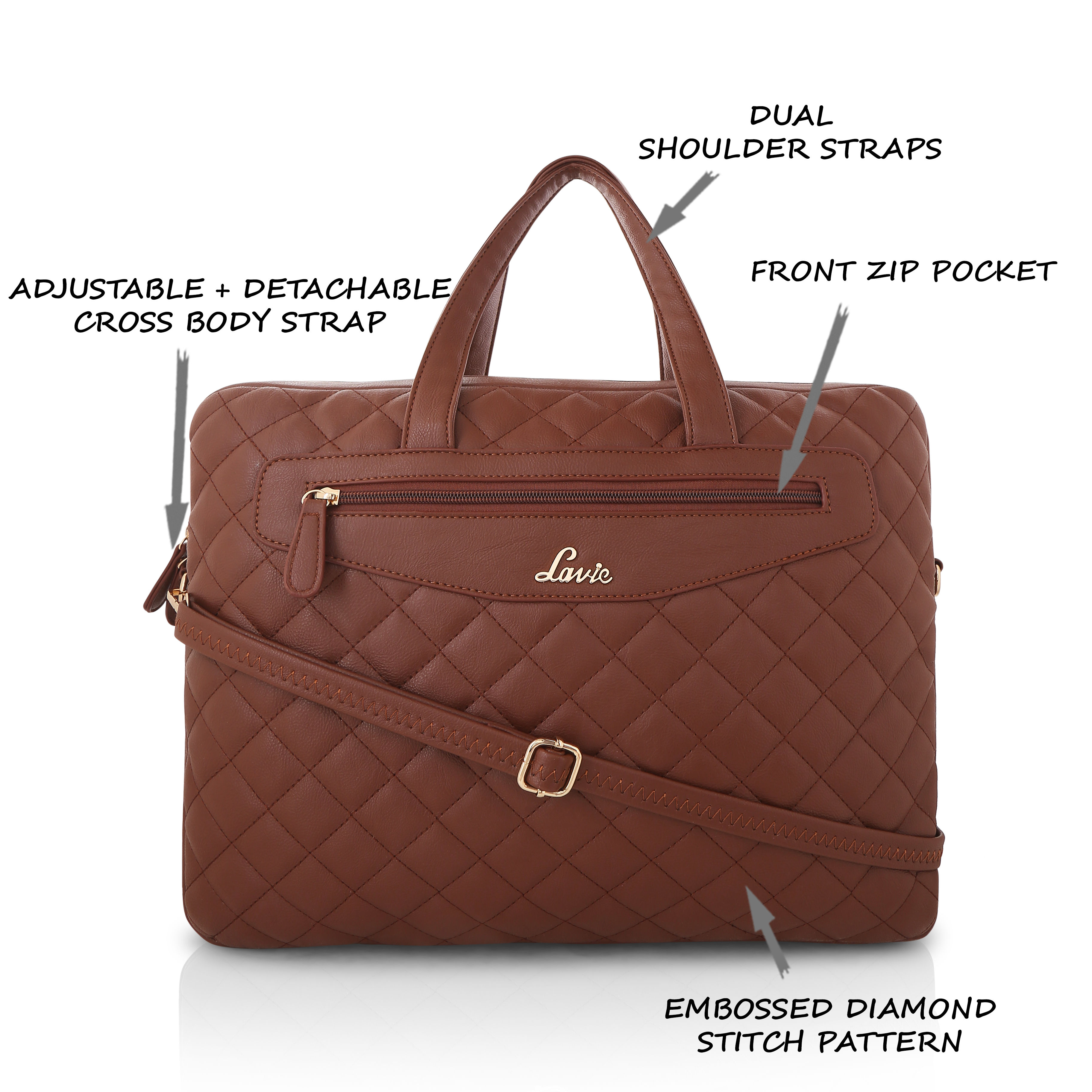 Lavie Brown Wafaa Laptop Bag Buy Lavie Brown Wafaa Laptop Bag Online