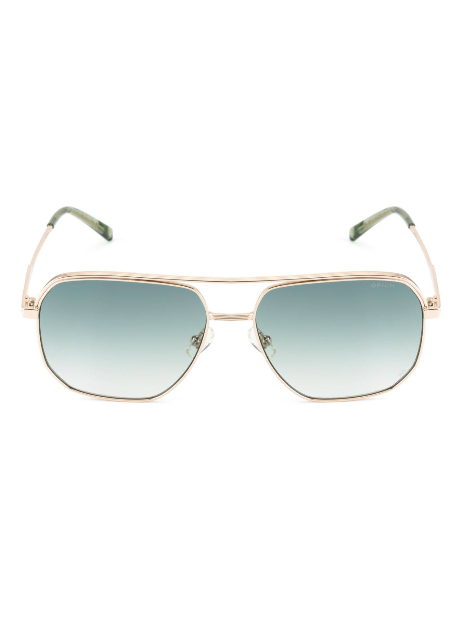 Opium Eyewear Men Navigator Sunglass 100% UV Protection Green Lens (OP-10359-C01-60) (60)