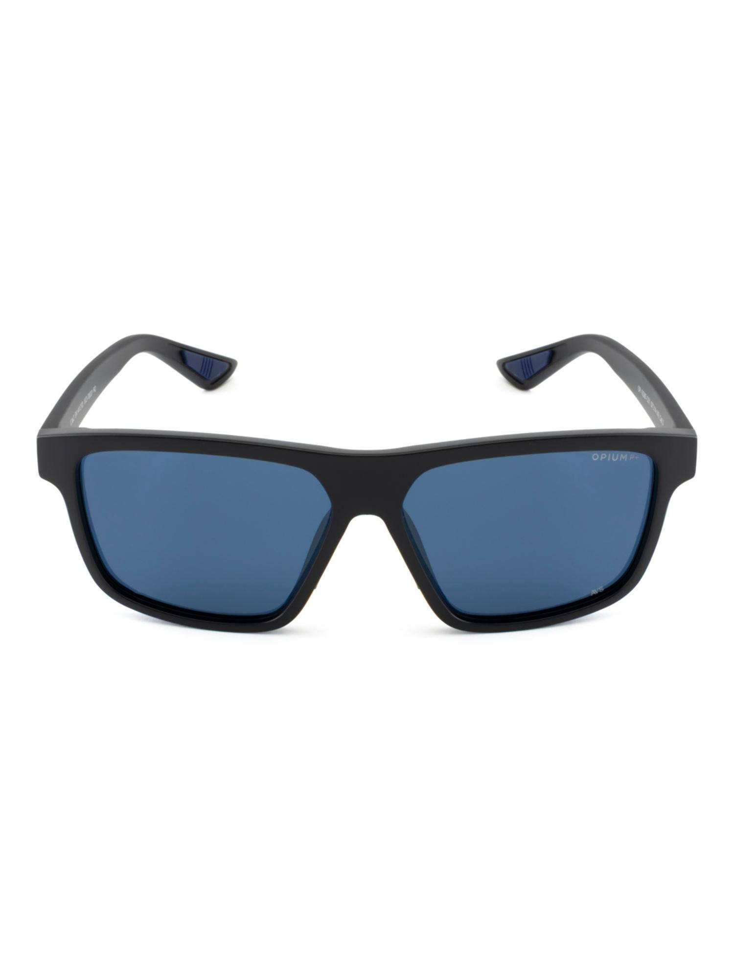 Opium Eyewear Men Wayfarer Sunglass Polarized & UV Protection Blue Lens (OP-10367-C01-57) (57)