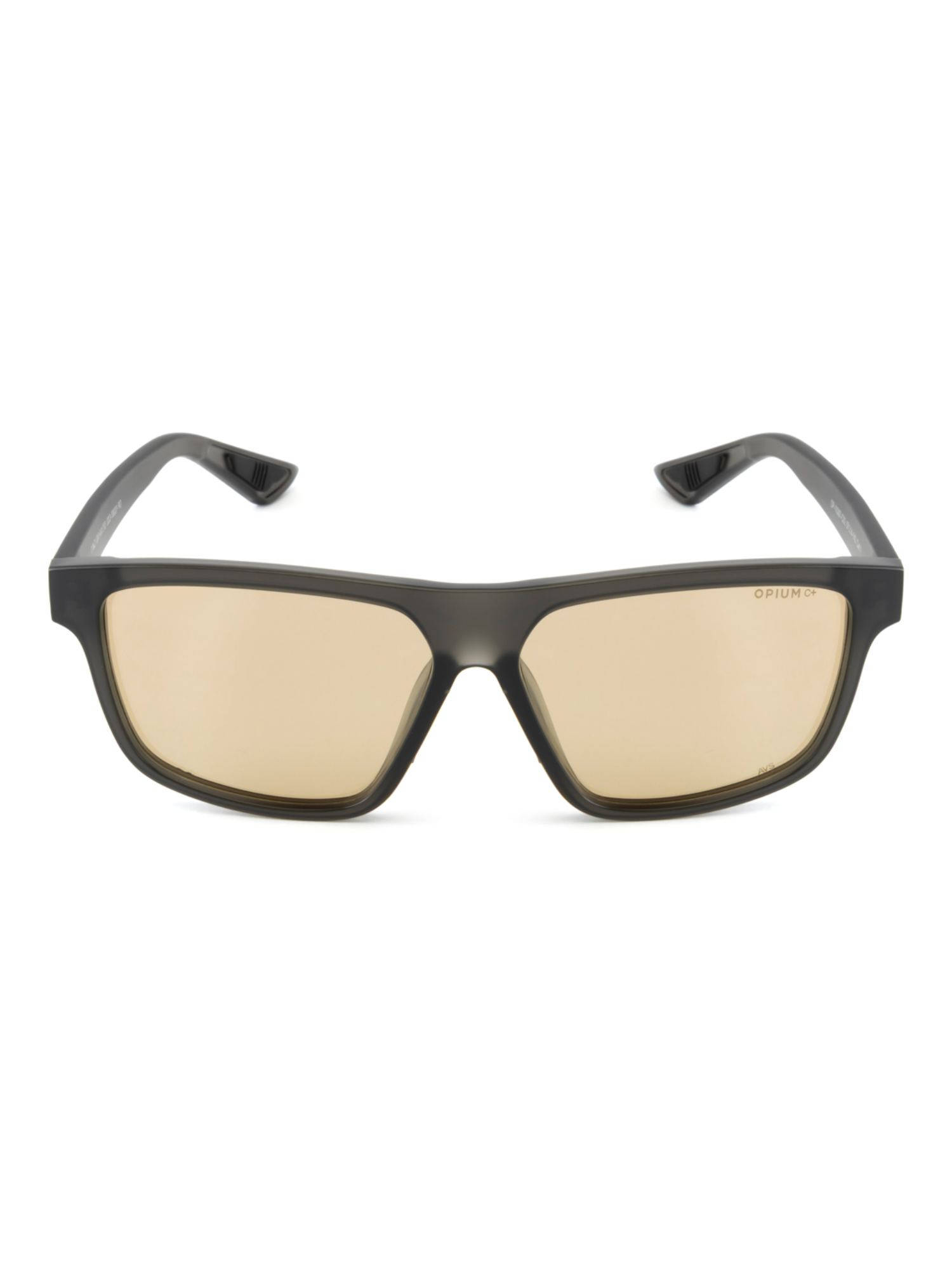 Opium Eyewear Men Wayfarer Sunglass 100% Photo Chromic Brown Lens (OP-10367-C02-57) (57)