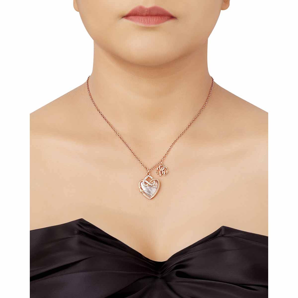 Roberto Cavalli Women Rose Gold Necklace