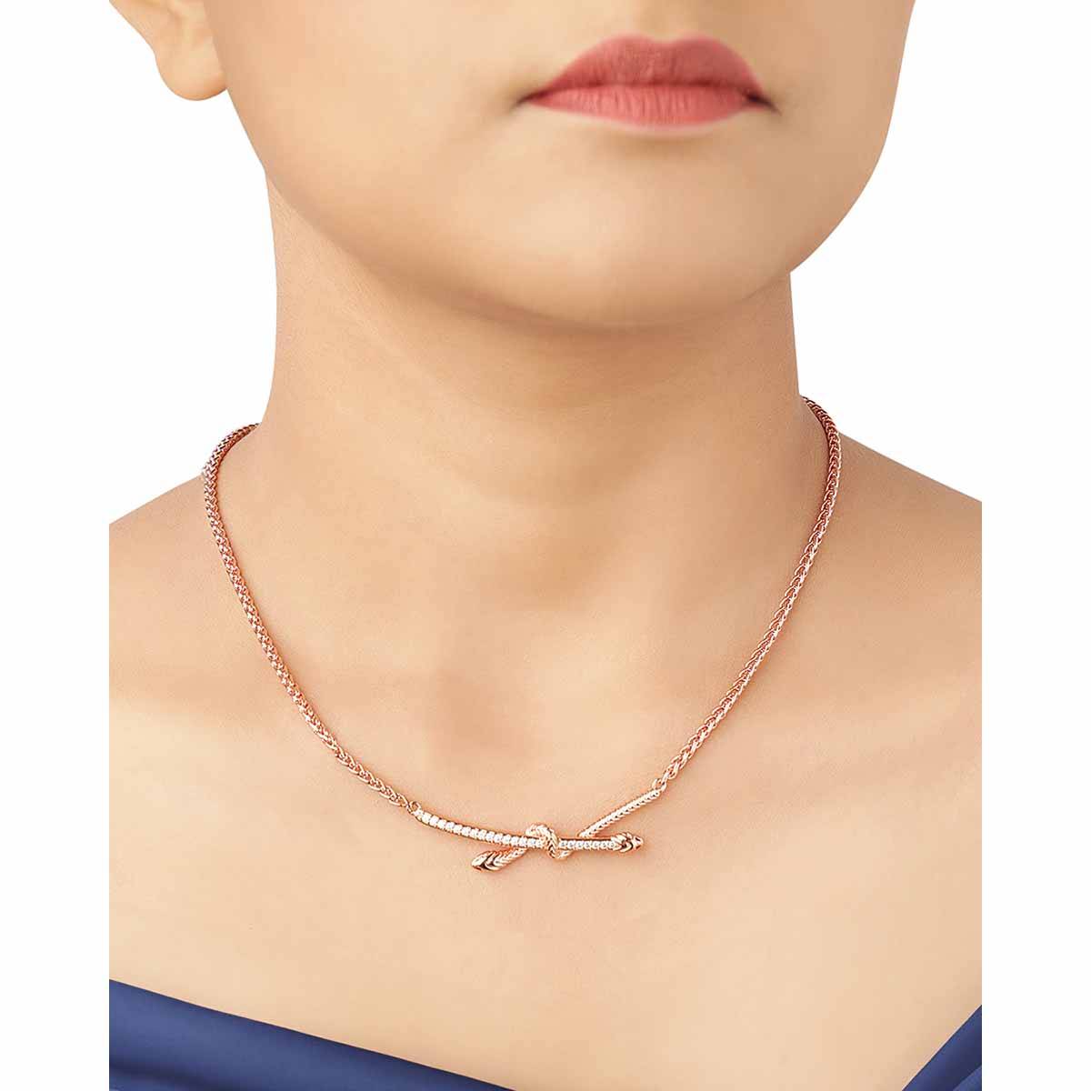 Roberto Cavalli Women Rose Gold Necklace