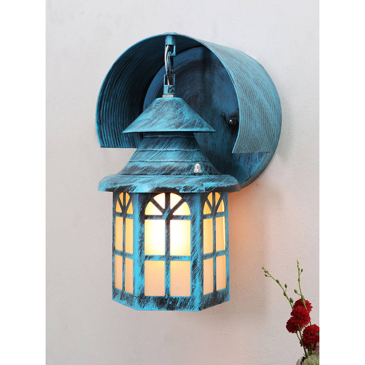 Homesake Modern Wall Light Glass, Algae Blue