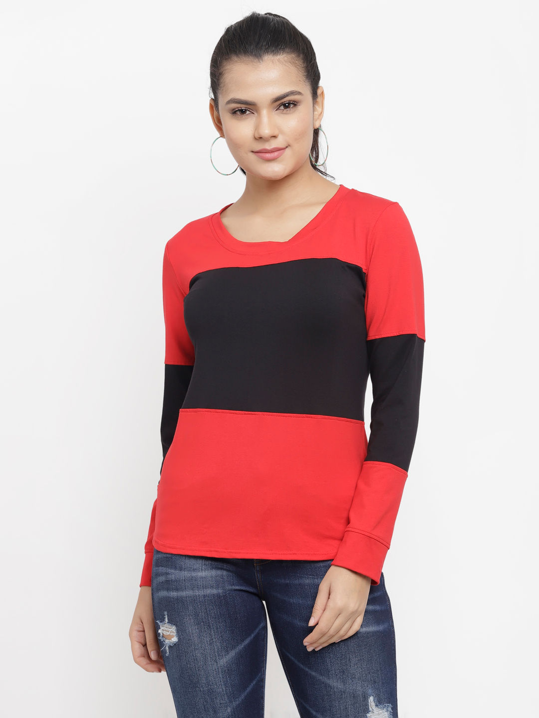 cotton lycra t shirt women's