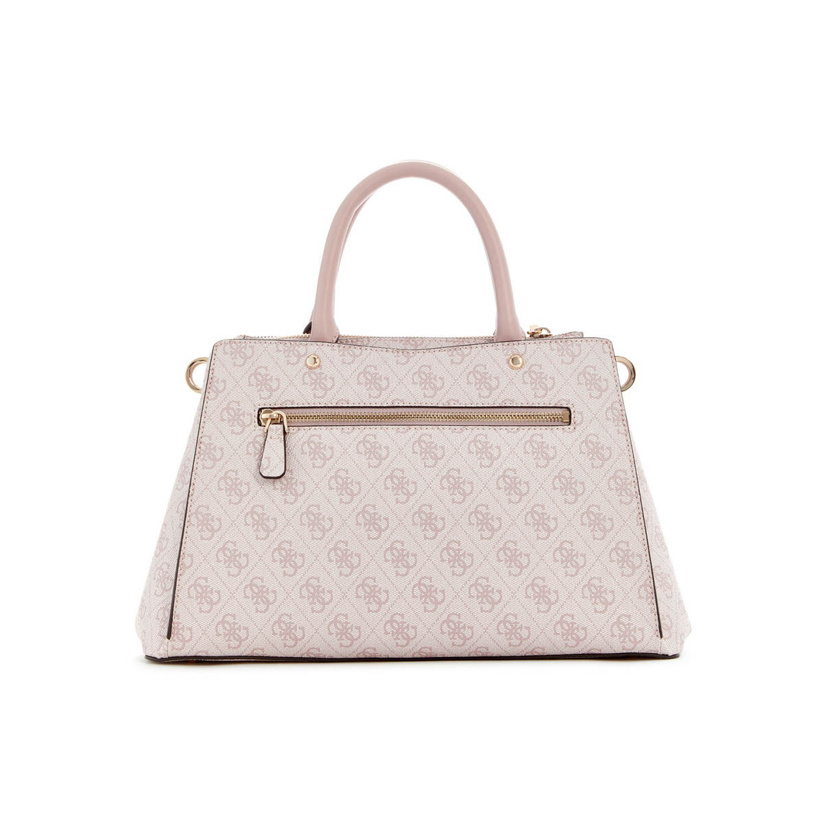 Buy Guess Orchid Logo Monogram Polyurethane Zamira Luxury Satchel