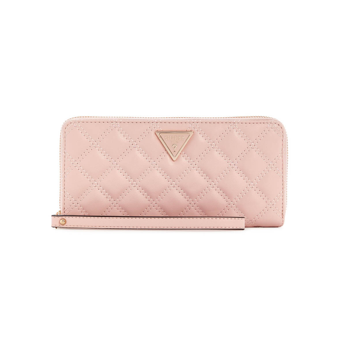 Guess Peony Quilted Polyurethane Giully Zip Around Wallet (L)