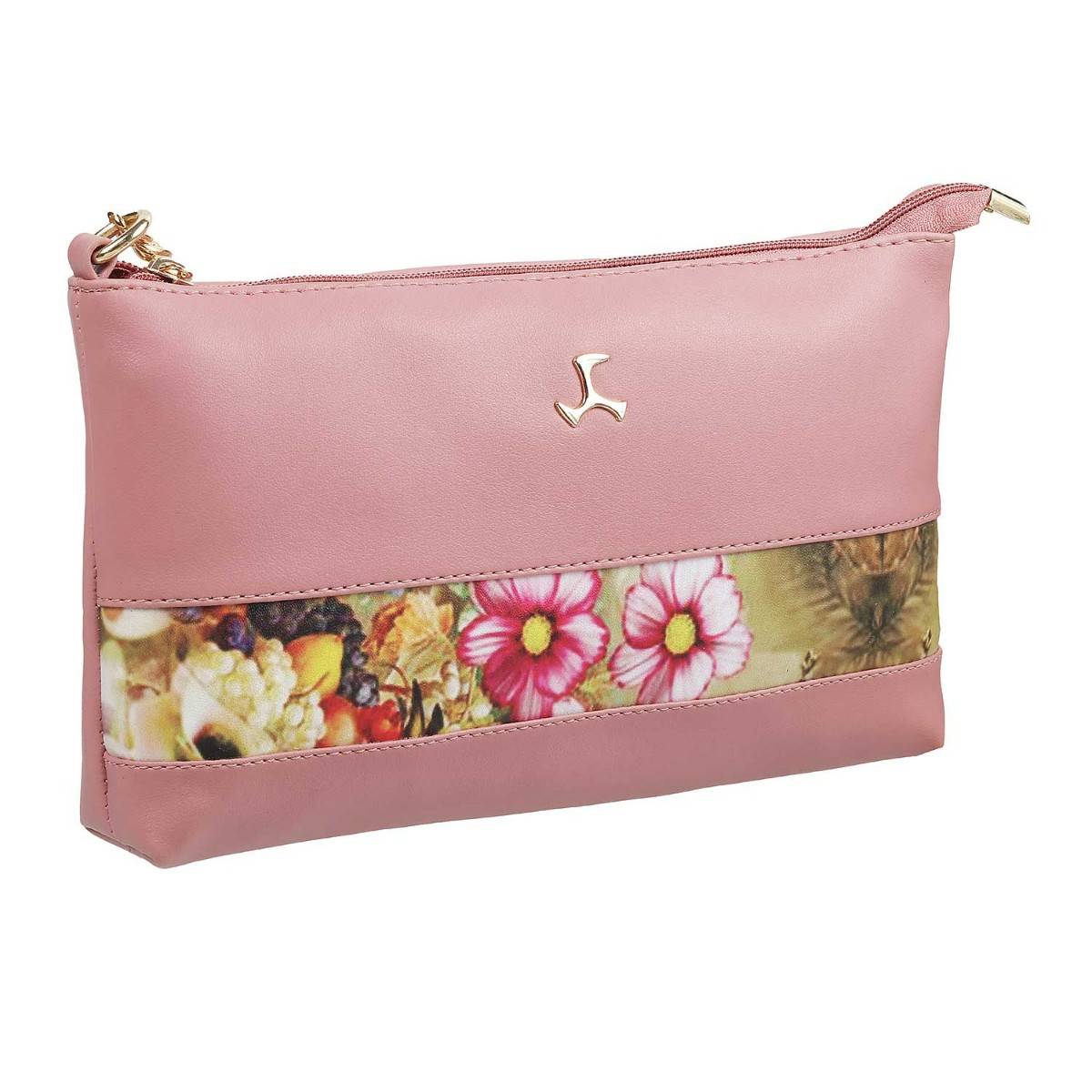 Mochi Floral Peach Sling and Cross Bag