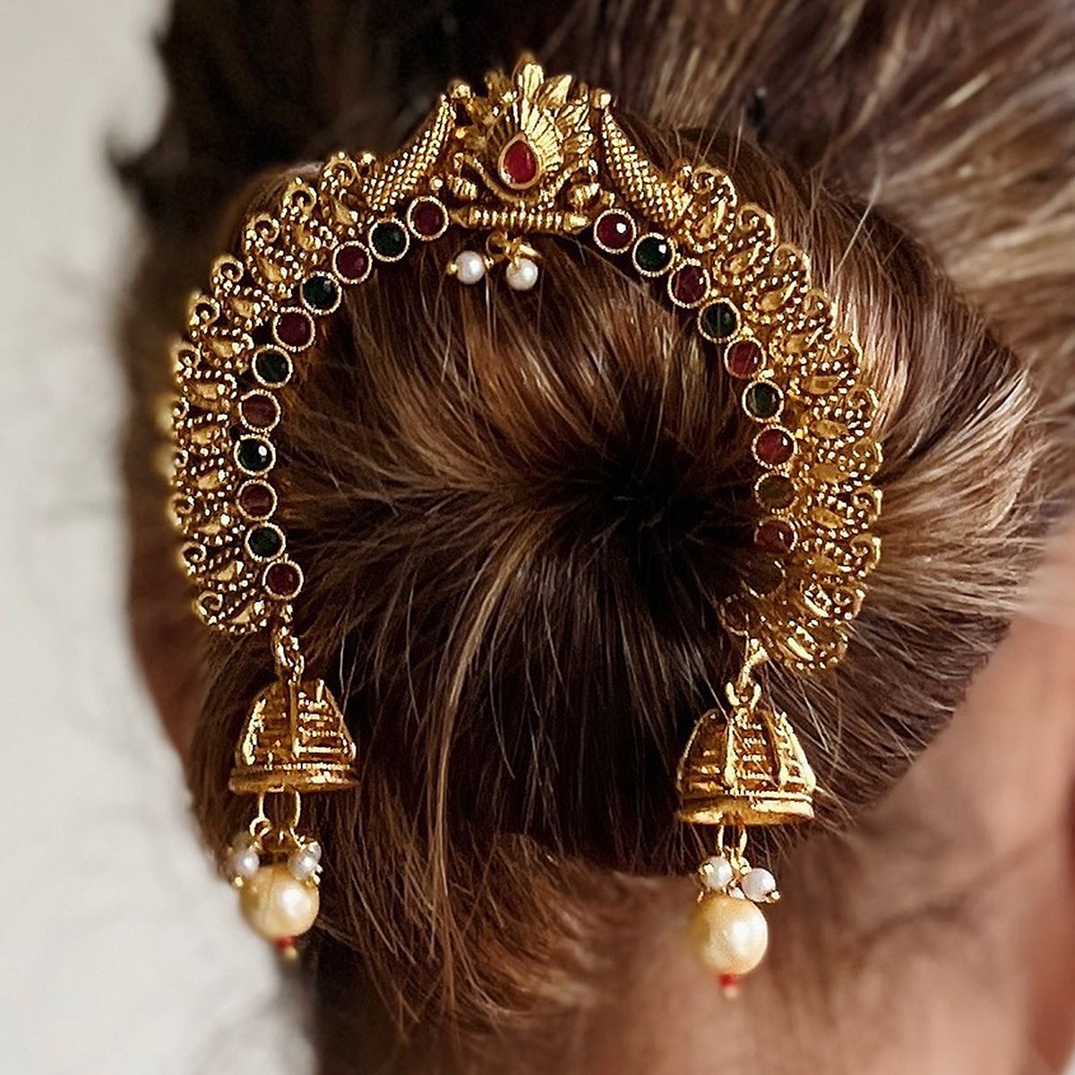 Azai by Nykaa Fashion Ethnic Gold Patterned Hair Bun Pin Buy Azai by Nykaa  Fashion Ethnic Gold Patterned Hair Bun Pin Online at Best Price in India   Nykaa