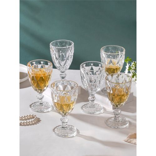 Crystal Red Wine Glass Transparent Set Of 6 300 ml