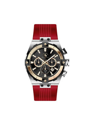 Santa Barbara Polo & Racquet Club Men Black Quartz Dial Analog Watch (SB1105107) (M)