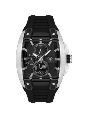 Santa Barbara Polo & Racquet Club Men Black Quartz Dial Analog Watch (SB7100021) (M)