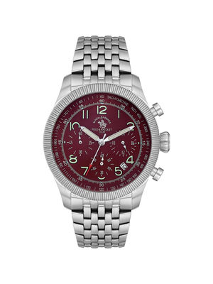 Santa Barbara Polo & Racquet Club Men Red Quartz Dial Analog Watch (SB8100072) (M)